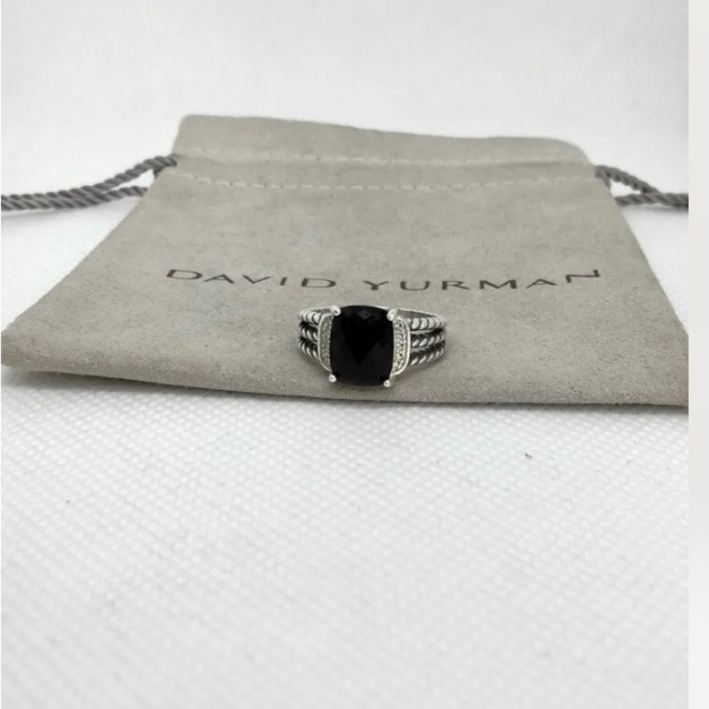 David Yurman Onyx and Diamond Ring.  Used but in excellent condition.